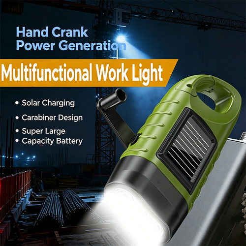 Hand crank solar powered - hand,
