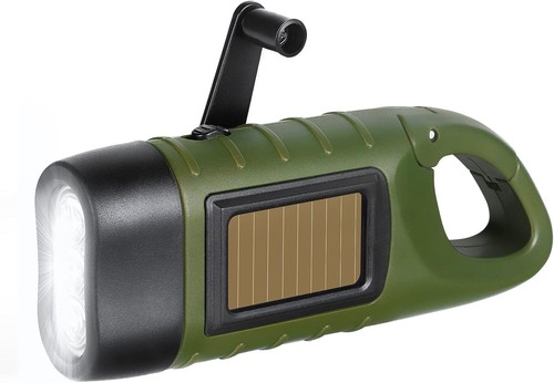 Hand crank solar - hand, powered