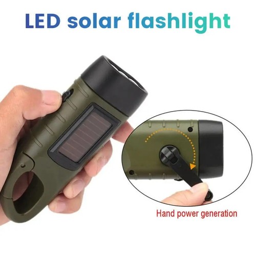 Hand crank solar - crank, powered
